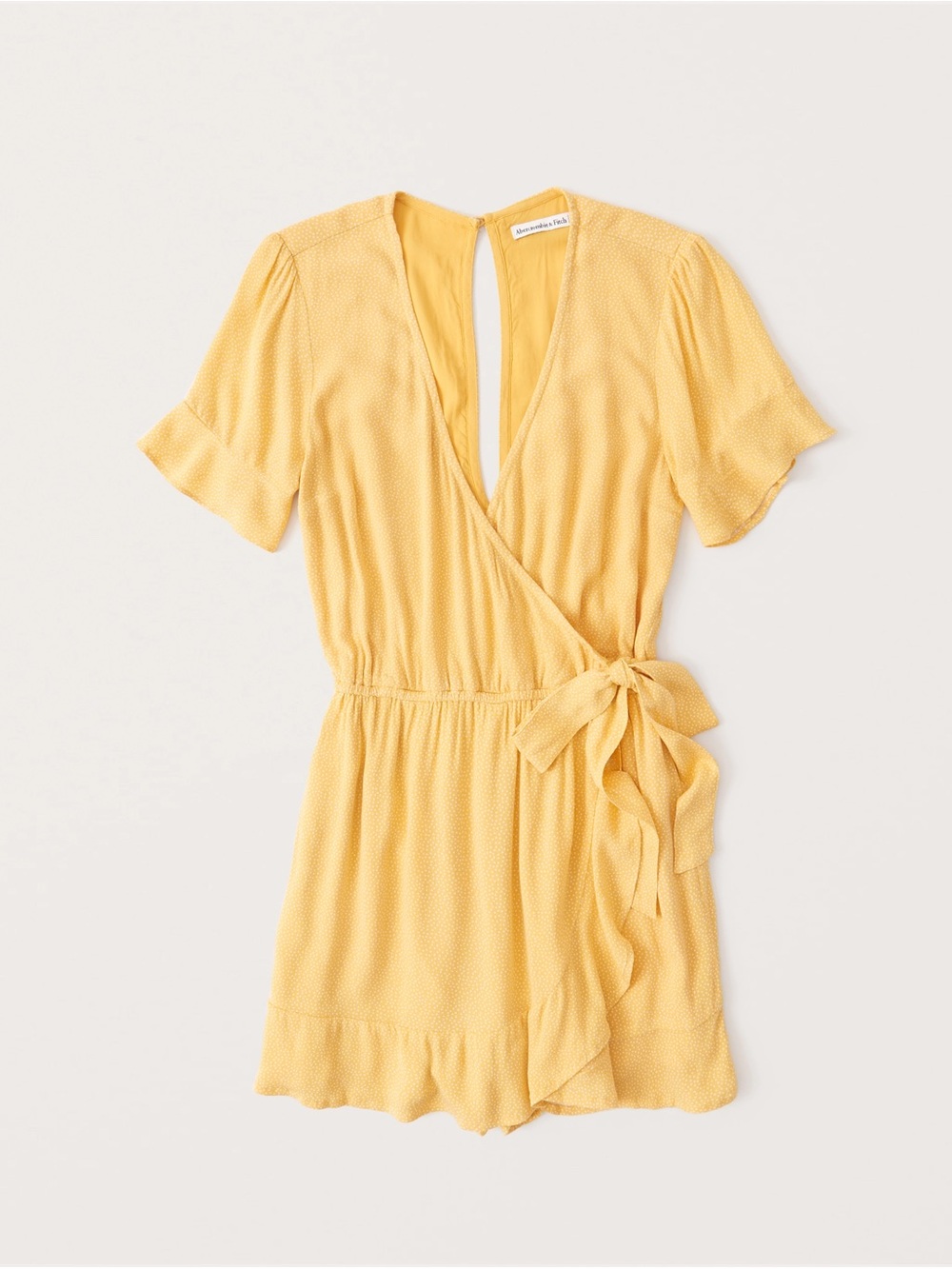 Yellow Wrap Romper Abercrombie